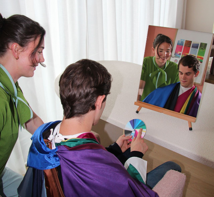 Klant ontdekt zijn beste kleuren en kleurenkaart na een sessie nabij Uithoorn